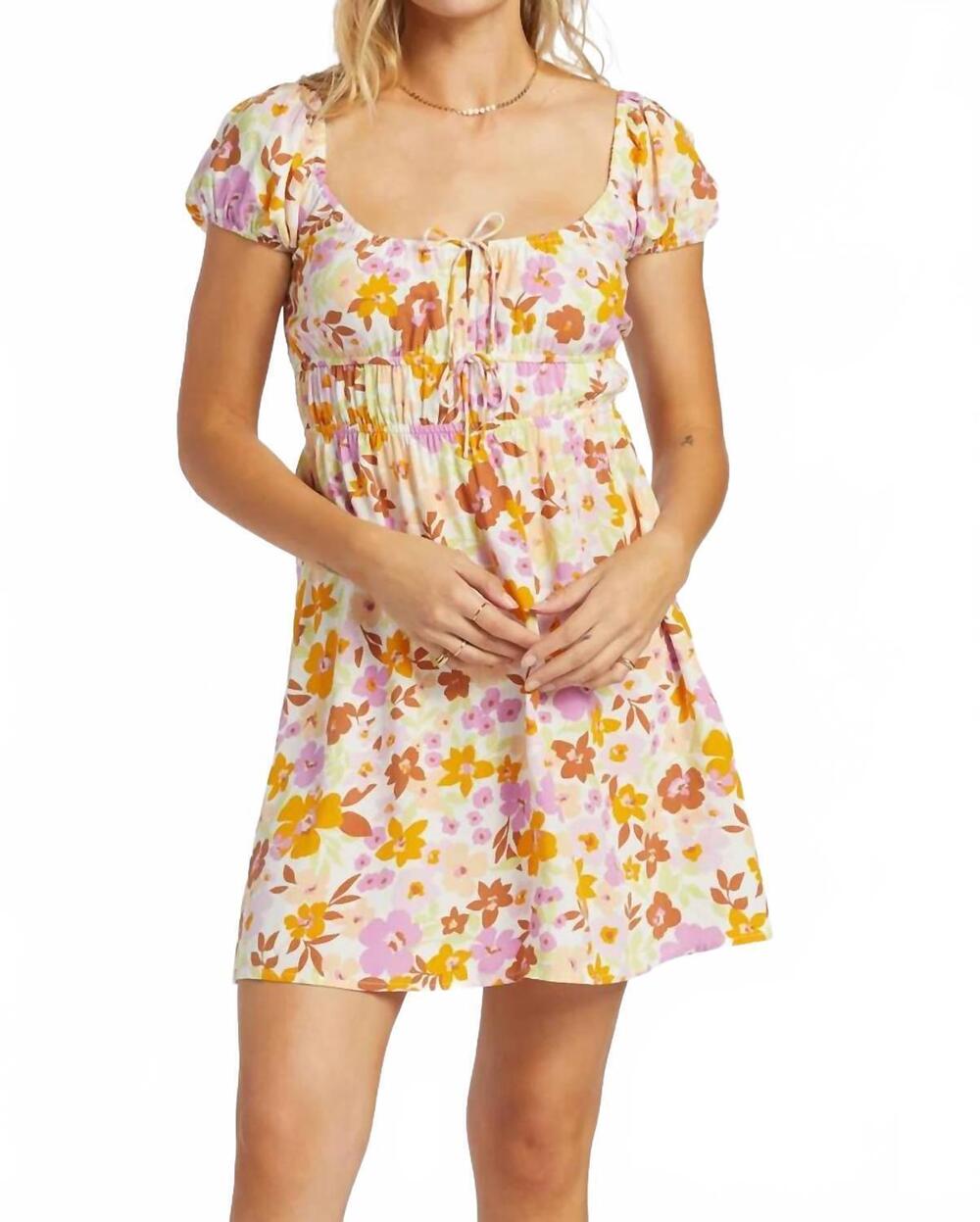 NEW BILLABONG sun kissed mini dress in salt crystal